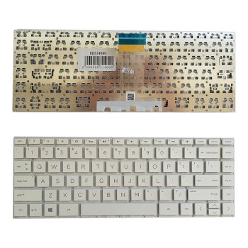 HP Stream 14-DS Laptop Keyboard, US Layout, White