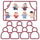 Puppet Theater Plush toy on finger 6 pcs