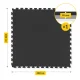 Protective Puzzle Gym Floor Mat 4FIZJO 100 x 100 cm EVA Foam, Grey
