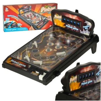 Pinball Flipper Tabletop Game with Lights and Music