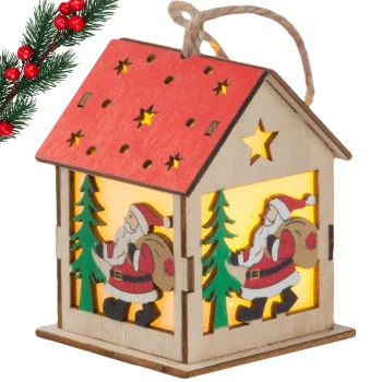 Wooden Lantern, Christmas Tree Decoration