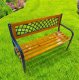 Gotel Wooden and Metal Garden Bench, 120 cm
