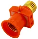 E27 Light Bulb Socket Adapter with 2 Outlets and Switch, Orange