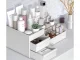 Cosmetics and Jewelry Organizer with 2 Drawers, White
