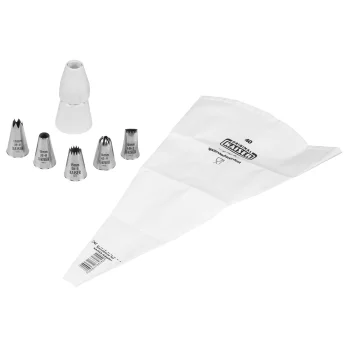 Kaiser Pro Pastry Piping Bag Set, 7 Pieces, 40 cm, White / Silver