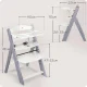 Nukido Nelo Wooden High Chair, Adjustable Grow with Me Chair for Babies and Toddlers