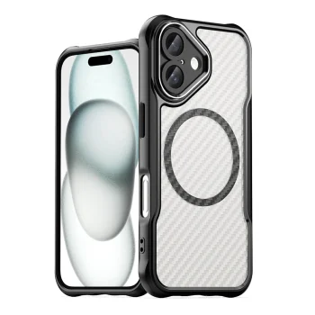 Dėklas iPhone 16 Plus Leading Series MagSafe, TPU, juodas