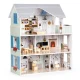 Emma Wooden Dollhouse with 10 Furniture Pieces, 3 Levels by ECOTOYS