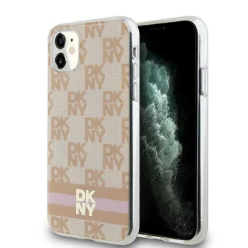 DKNY iPhone 11 / XR Case IML Checkered Mono Pattern MagSafe, Pink