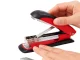 Office stapler for documents, metal mechanism, 15 cm, red and black