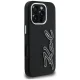 Karl Lagerfeld FW Grained Signature Logo Case for iPhone 16 Pro Max, Black