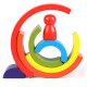 Wooden Blocks Arcade Logic Game Rainbow with Pawns Jhtoy-281