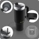 Berdsen Vacuum Thermos Mug with Straw 1180 ml, Black