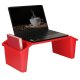 Portable Lap Desk with Organizer for Bed and Sofa, Kids Travel Tray, Red