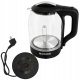 Electric Kettle, Glass, 1500W, 2L, with LED Illumination, Black