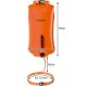 Trizand 23924 2-in-1 Swimming Buoy and Dry Bag for Open Water, 35L, Orange