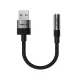 Audio adapter Acefast J13, USB-A to 3.5mm mini jack, black