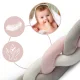 Ricokids Braided Cot Bumper Bed Snake, 2m, Pink and Grey