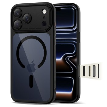 Tech-Protect Magpeak Magsafe CC Phone Case Cover iPhone 17 Pro Max - Clear Black