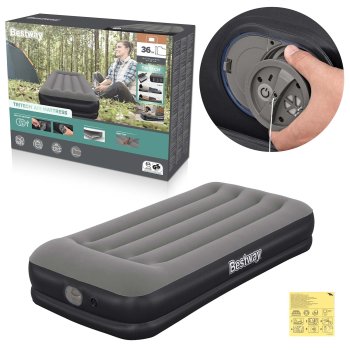 Bestway 671Bt Air Mattress with Built-in Pump, 191x97x36 cm