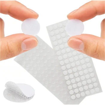 Ruhhy Self-Adhesive Hook and Loop Dots 18mm 500 pcs, White