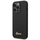 Guess iPhone 14 Pro Max Case Silicone Vintage Gold Logo, Black