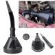 Two-Piece Fuel and Oil Funnel with Filter Screen, Black