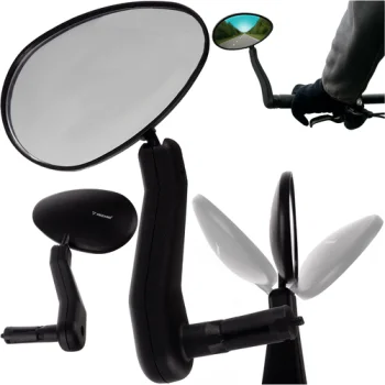 Trizand 25781 Left Bicycle Mirror, Black