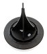 Garden solar lamp with 16 LED, metal finish, black