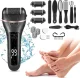 Rechargeable Electric Foot File Callus Remover with LCD Display, Black