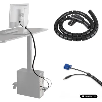 Cable Organizer Maclean MCTV-898 B, 15 mm x 1 m, Black
