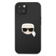 Karl Lagerfeld iPhone 13 mini Case Leather Ikonik Karl\'s Head, Black