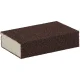 Abrasive dishwashing sponge brown