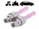 LED Glowing Bike Valve Caps Pink (2 Pcs)