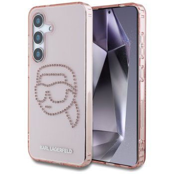 Karl Lagerfeld Rhinestones K. Head Logo Case for Samsung Galaxy S25 Pink