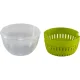 EMSA Clip & Go Fruit Bowl Food Container 1.1 L, Transparent / Green