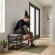 Обувница с сиденьем 80 см 2 полки ModernHome, серый