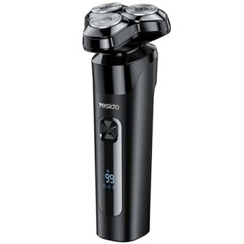 Electric Shaver Yesido MG05 IPX7 Waterproof with 3 Steel Blades 600mAh, Black