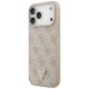 Guess iPhone 17 Pro Max Case Leather 4G Triangle Strass MagSafe, Pink