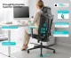 Office Chair with Headrest and Lumbar Support, Black