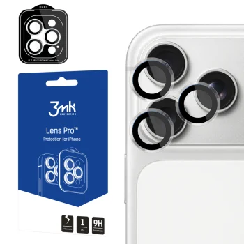 3mk Lens Protection Pro kameros apsauginis stiklas iPhone 18 Pro / 18 Pro Max, juodas