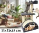 Gotel ZW2D Cat Scratching Post with House and Bridge, 68 cm
