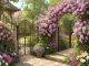 Metal Garden Pergola & Plant Arch Support (265 cm, Dark Green)