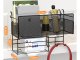 Hanging Wall Shelf / Organizer with 3 Hooks, Loft Style