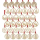 Ruhhy Wooden Christmas Tree Ornaments, 36 pcs, 5.5 cm