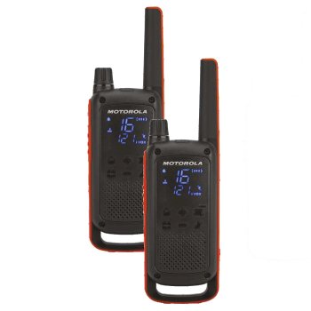 Walkie Talkie Motorola Talkabout T82 Two-Way Radio 2-Pack with Charger, Yellow