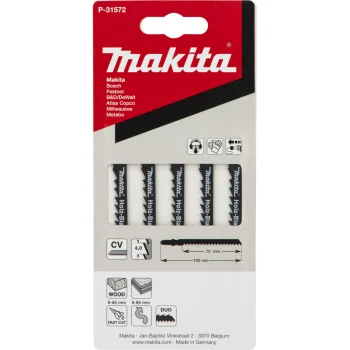 Makita HGS24DV P-31572 Jigsaw Blades for Wood, 5 Pieces