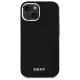 DKNY iPhone 15 Case Plain Silver MagSafe Logo, Black