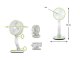 Wireless Foldable Desk Fan with LED Lamp, 5W, Green