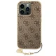 Guess GUHCP14LGF4GBR iPhone 14 Pro Case, 4G Charms Collection, Brown